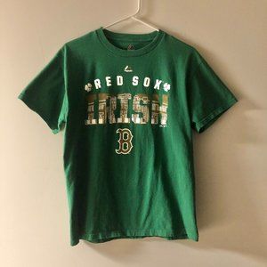 MEN'S MAJESTIC OFFICIAL MLB BOSTON RED SOX IRISH T-SHIRT (M)
